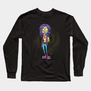 Rock teenager girl Long Sleeve T-Shirt